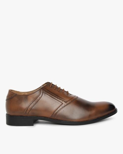 Oxford Shoes with Burnished Effect