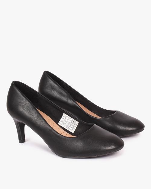 Round-Toe Stiletto Pumps