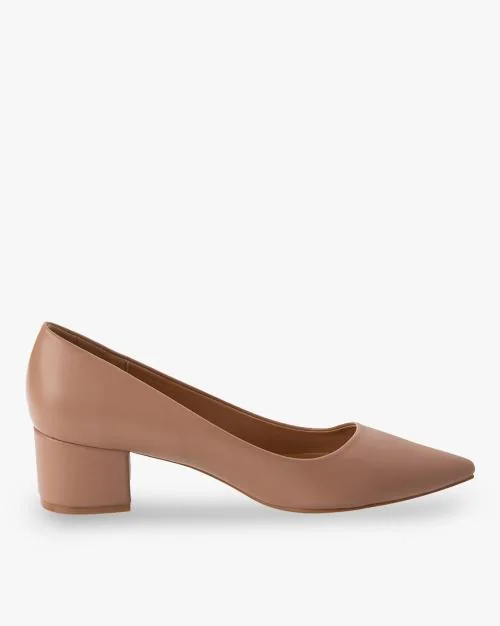 pointed toe chunky heel