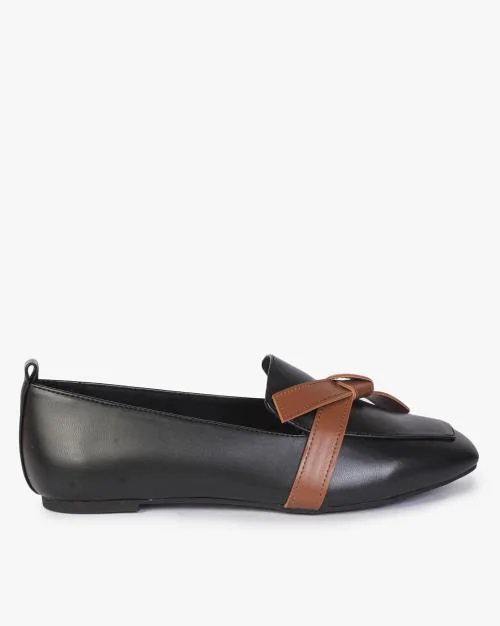 Slip-On Shoes with Bow Accent