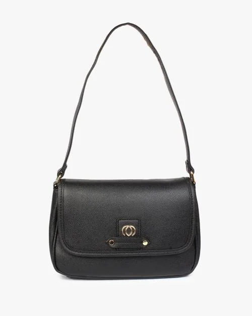 Shoulder Bag with Snap Button Closure