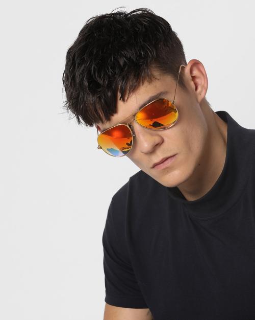 Mirrored Aviators with Top Bar 