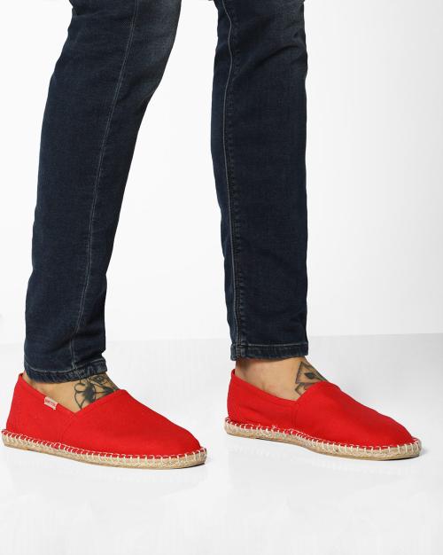 Canvas Espadrilles with Contrast Stitch