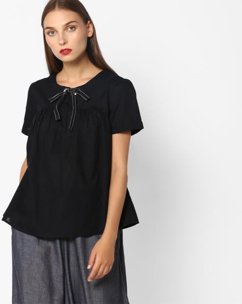 Striped Top with Bow