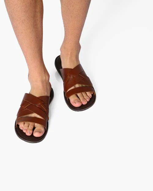 Genuine Leather Strappy Sandals