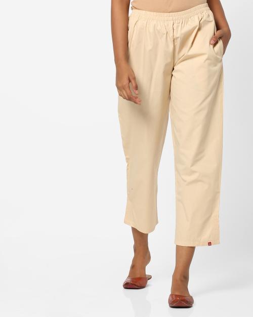 Ankle-Length Pants with Elasticated Waistband