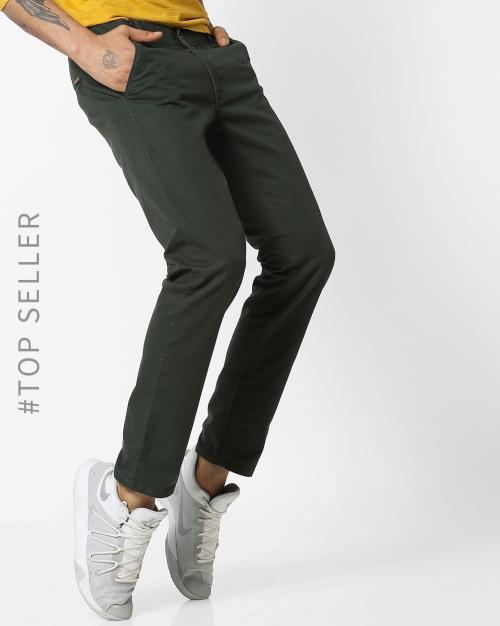 Slim Fit Flat-Front Chinos