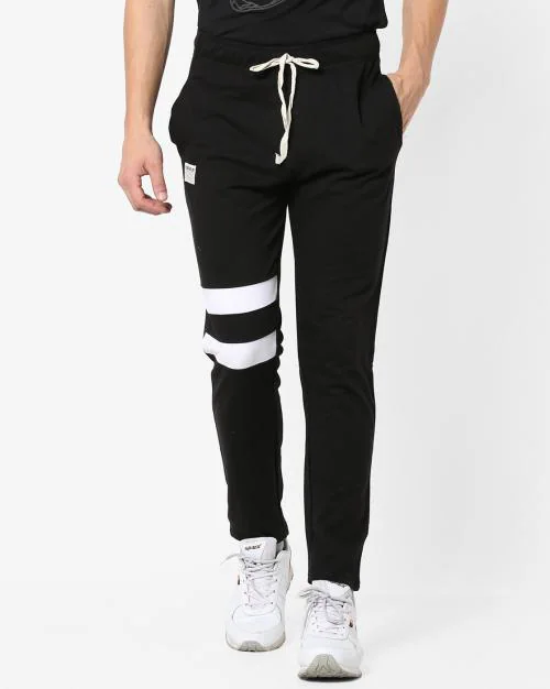 Slim Fit Track Pants with Drawstring Waist