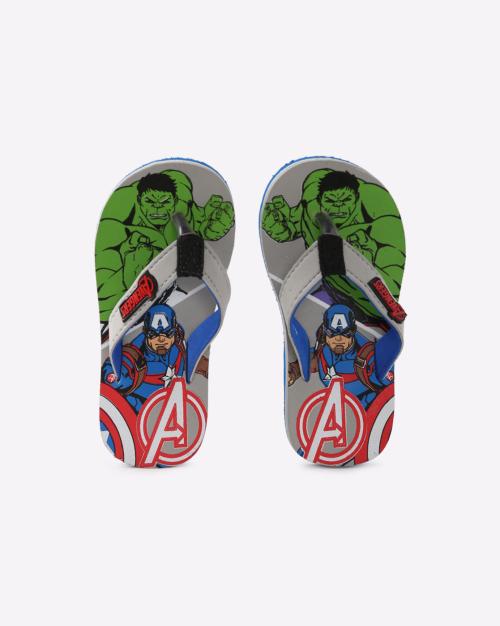 Avengers Print Thong-Style Flip-Flops