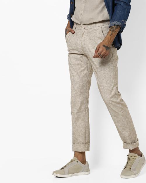 Heathered Slim Fit Trousers