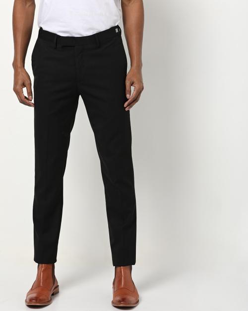 Textured Slim Fit Trousers