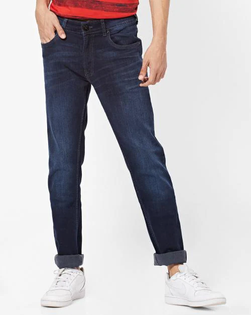 Lightly Washed Slim Fit Vapour Jeans