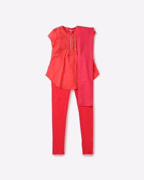 Kurta with Leggings & Dupatta