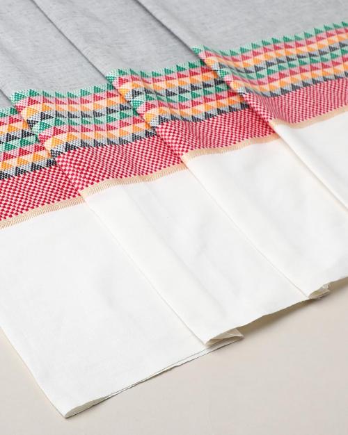 South Cotton Dress Material with Ornate Border