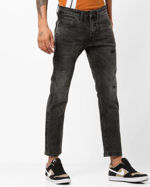 Olin Low-Rise Slim Fit Jeans with Distress