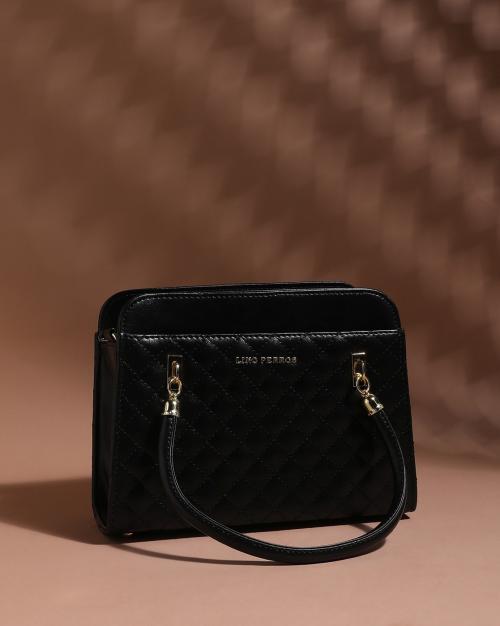Quilted Handbag with Zip Closure