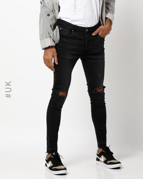 Men Distressed Slim Fit Jeans