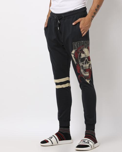 Graphic Print Joggers with Slip Pockets