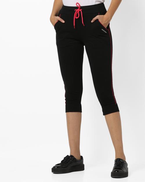 Mid-Rise Capris with Drawstring Fastening