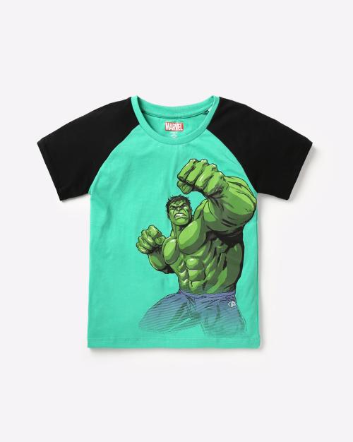 Hulk Print Crew-Neck T-shirt