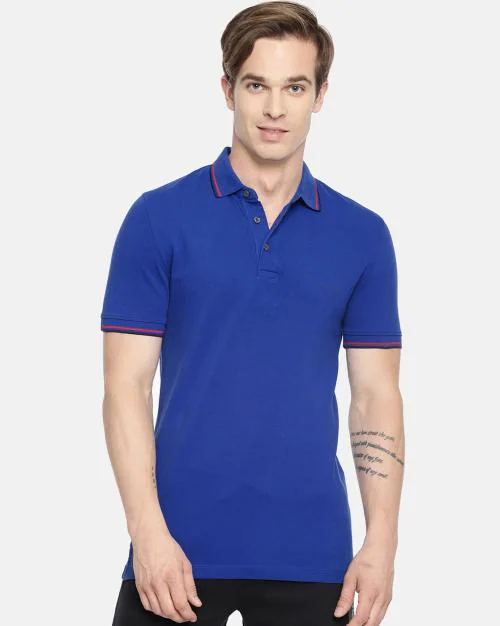 Polo T-shirt with Embroidered Logo