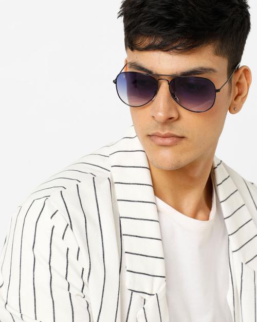 UV-Protected Aviator Sunglasses with Top Bar