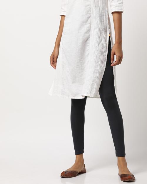 Mid-Rise Leggings with Elasticated Waist