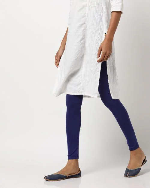 Mid-Rise Leggings with Elasticated Waist