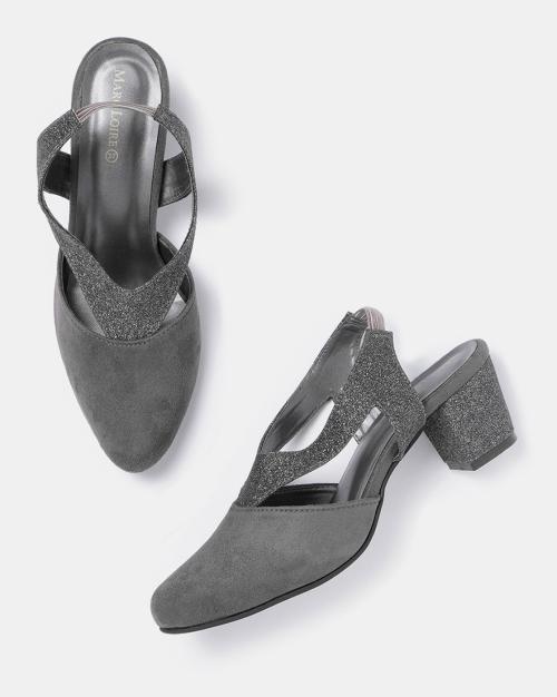 slingback chunky heels