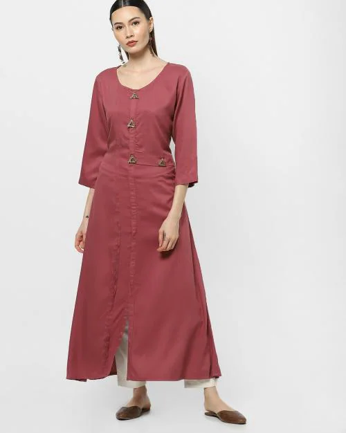 A-line Kurta with Metal Accent