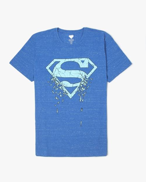 Regular Fit Superman Print Crew-Neck T-Shirt