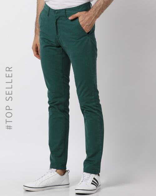 Slim Fit Flat-Front Chinos