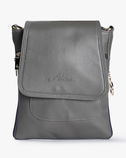 Textured Slingbag with Flap Cover