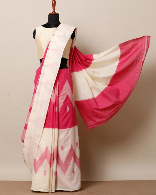 Colourblock Pochampally Ikat Saree