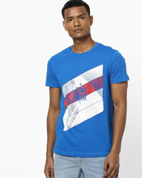 Graphic Print Slim Fit Crew-Neck T-shirt
