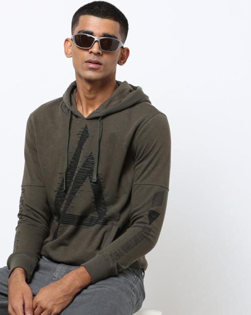 Linkin Park Print Hooded Sweatshirt with Slip Pockets