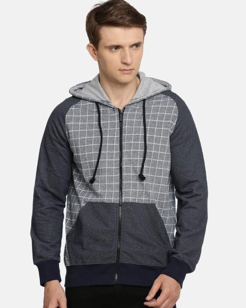 Front-Open Hooded Sweatshirt