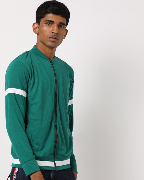 Front-Zipper Sweatshirt with Insert Pockets