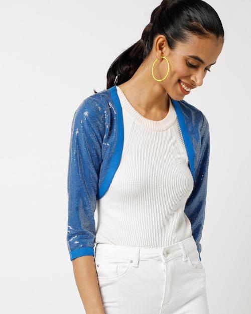 Sequin Embellished Bolero Shrug