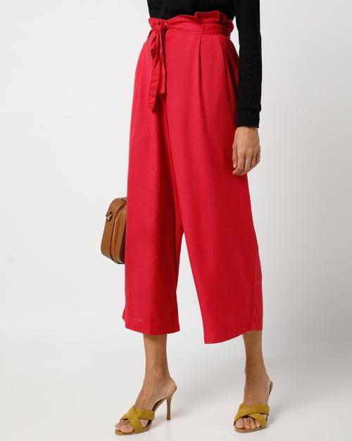 High-Rise Culottes with Paperbag Waist