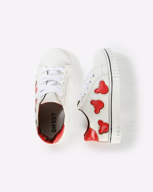 Panelled Lace-up Flat Shoes