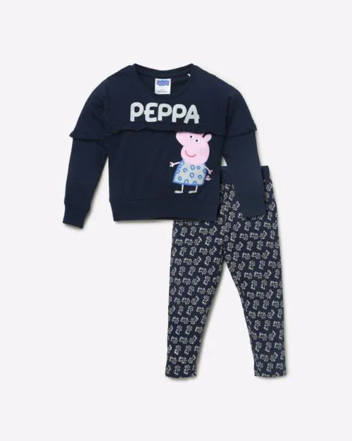 Peppa Pig Print Top & Pants Set