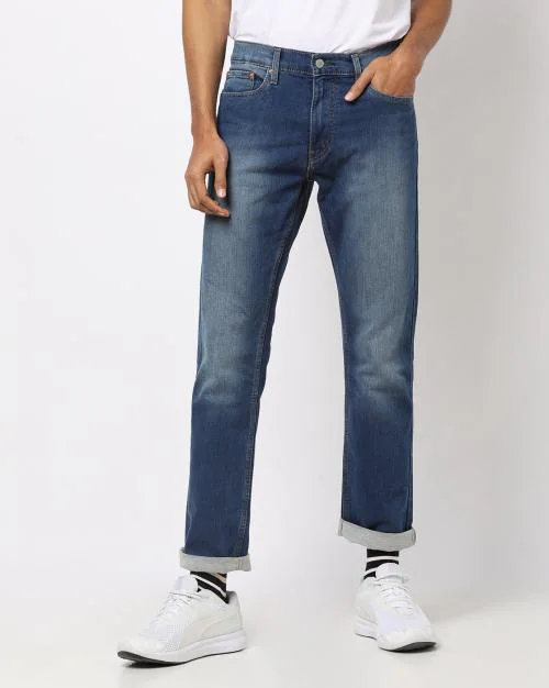 513 Slim Straight Fit Washed Jeans