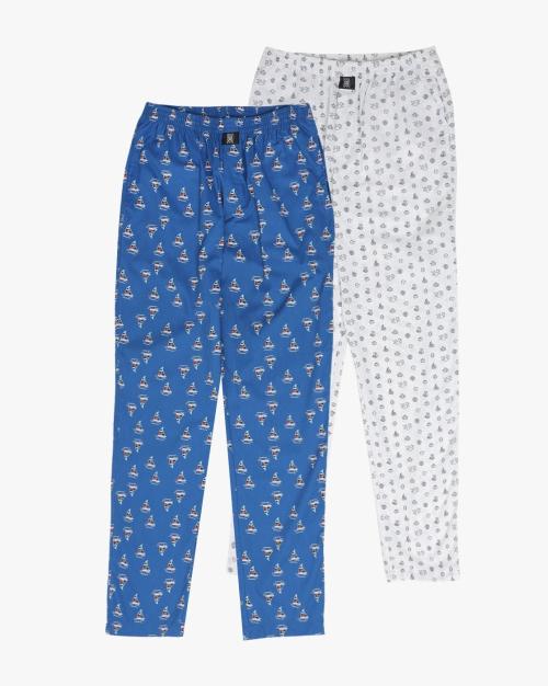 Pack of 2 Printed Pyjamas with Elasticated Waist