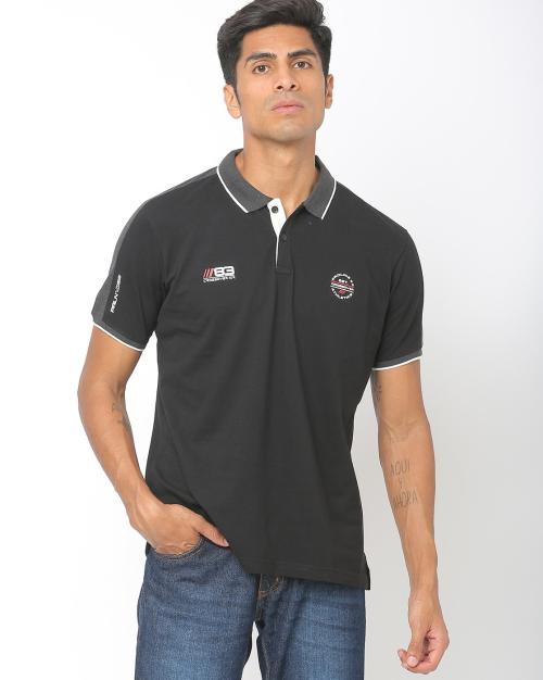 Regular Fit Polo T-Shirt with Brand Logo
