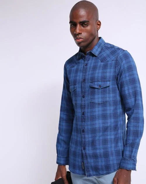 Checked Slim Fit Shirt