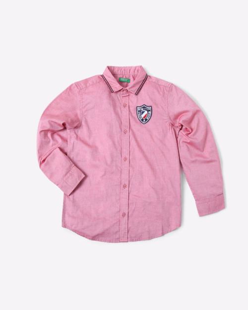 Shirt with Embroidered Applique