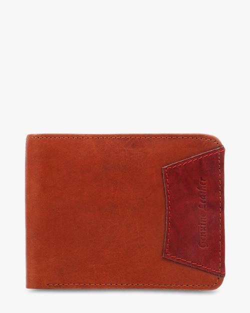 Textured Bi-Fold Leather Wallet