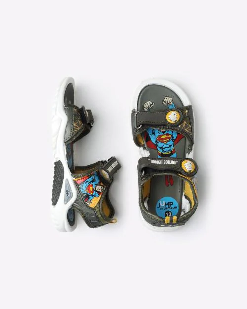 Superman Print Slip-On Sandals