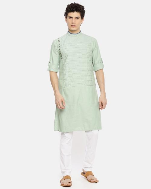 Slim Fit Kurta with High Neck